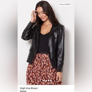 Evereve High Line faux leather blazer